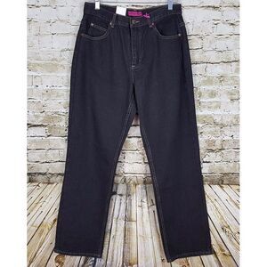 Cottage Street Jeans Women's Size 8 Classic Relaxed Black Denim Pants Casual New